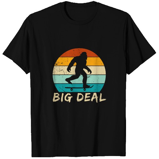 Bigfoot Pet Retro Skateboard Cryptid Sasquatch Big Deal T-Shirts