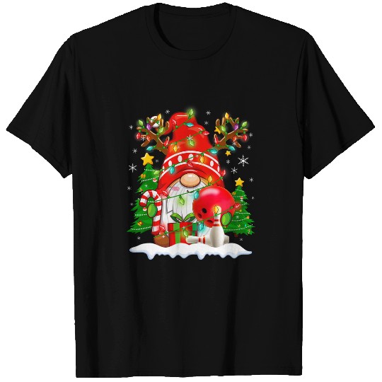 Sport Bowling Reindeer Gnome Bowling Ball Christmas Lights xmass T-Shirts
