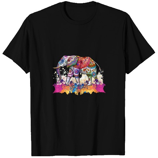 Elephant Mammal Happy Holi Festival Of Colors India Spring Hindu T-Shirts