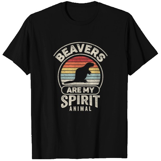 Beaver Pet vintages Retro Beavers Are My Spirit Animal T-Shirts