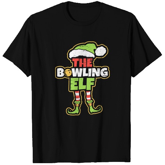 Sport Bowling The Bowling Elf Bowl Alley Pins Christmas xmass Season Strike T-Shirts