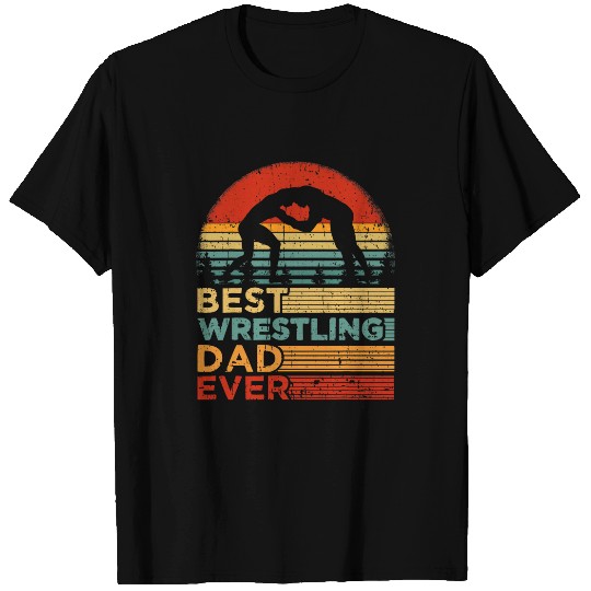 Sport Wrestling Mens bests Wrestling Dad Ever Funny vintages Wrestling Fathers Day T-Shirts
