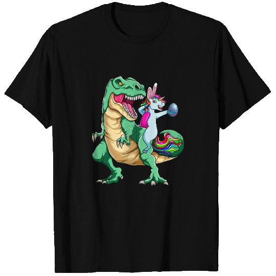 Unicorn Pet Dinosaur Bunny Easter Day TRex Boys Kids Men T-Shirts
