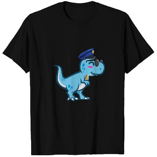 Dinosaur Pet Police Officer Cop Law Enforcement T-Shirts