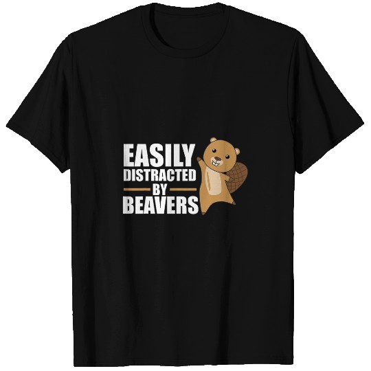 Beaver Pet Easily Distracted By Beavers Cute Beaver 01 T-Shirts