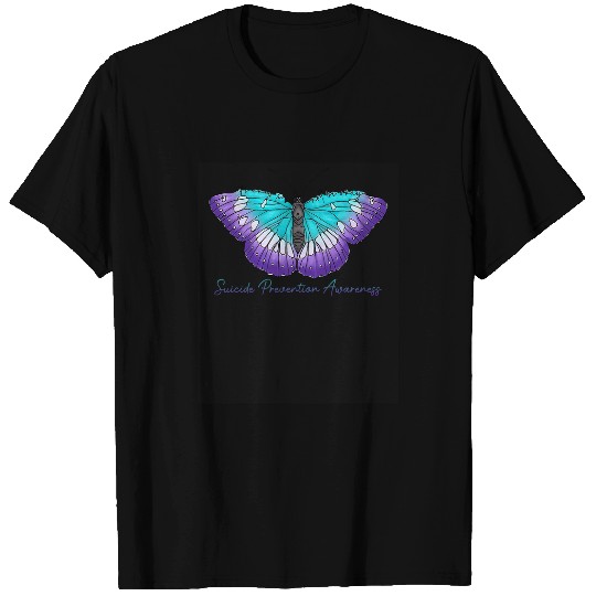 suicides Prevention 988 Ribbon Its Okay To Not Be Okay suicides Prevention Butterfly T-Shirts