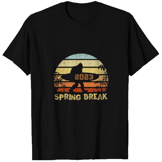 Bigfoot Pet Retro Its Bigfoot SPRING BREAK bests Surfing Trip Ever T-Shirts