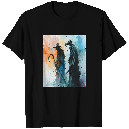 bests Friend Grim Reaper and Plague Doctor Healing Duo Art 23 T-Shirts