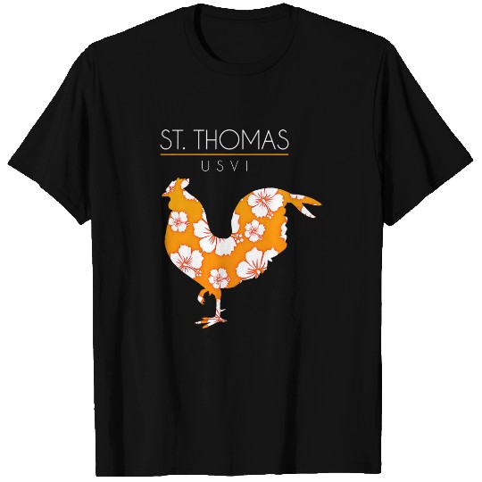 Chicken Pet St Thomas USVI Flower Hibiscus Chicken Lover Souvenir 8 T-Shirts