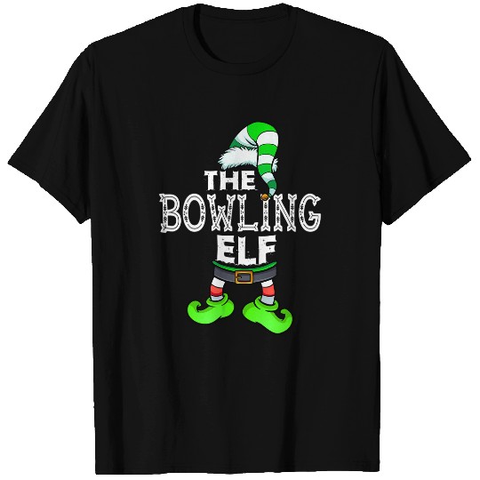 Sport Bowling The Bowling Elf Group Matching Family Christmas Holiday T-Shirts