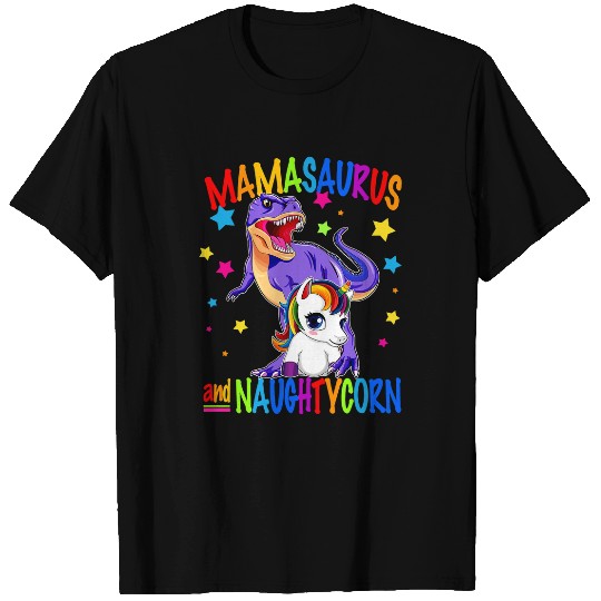 Unicorn Pet Dinosaur Dino Unicorn Funny Unicorn and TRex Mother and Daughter T-Shirts
