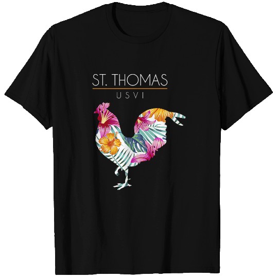 Chicken Pet St Thomas USVI Flower Hibiscus Chicken Lover Souvenir 0 T-Shirts