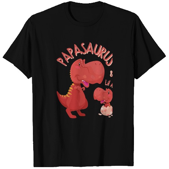 Dinosaur Pet Papasaurus Lil rexs Cute Father Son Matching Novelty T-Shirts
