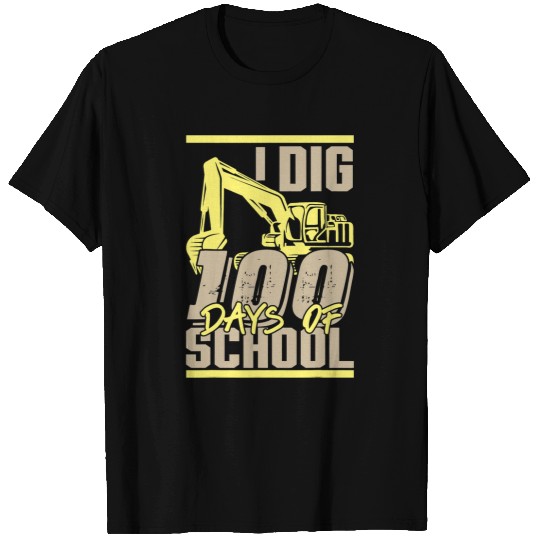 Excavator Fun I Dig 100 Days of School T-Shirts
