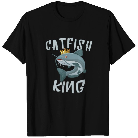 Fishing Fun Funny Catfishing Catfish King Fishing Hunters Fisher Men Dad T-Shirts