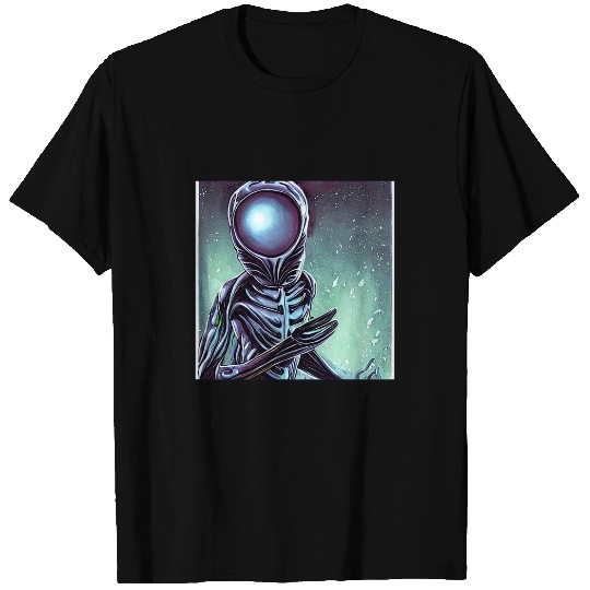 Aliens UFO UAP 51 area grey out of this world creature art 217 T-Shirts