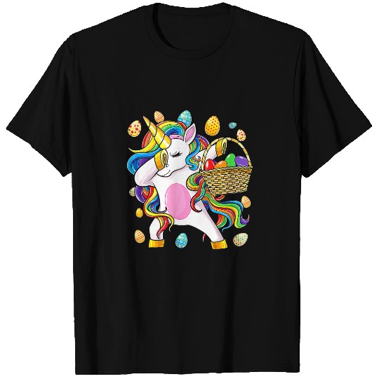 Unicorn Pet Easter Day Girls  Unicorn Dab Egg Hunt Unicorn Womens T-Shirts