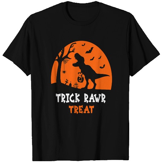 Dinosaur Pet Trick Rawr Treat Plus Size 2XL 3XL Tops Halloween Dinosaur 8 T-Shirts
