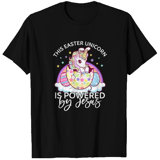 Unicorn Pet Easter Unicorn Bunny Girls Kids Easter Eggs Jesus T-Shirts