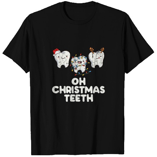 dentists Christmas Dental Hygienist Gift xmass Teeth T-Shirts