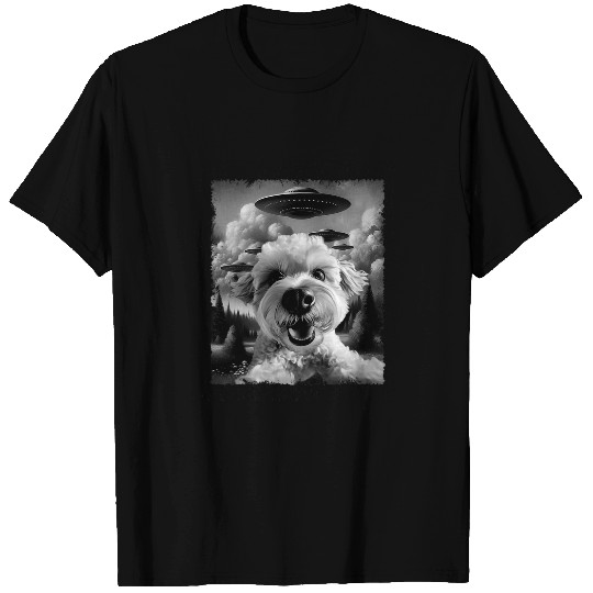 Shih Tzu Pet Comedy Shih Tzu Dog Meme Selfie With UFOs Classic Cute T-Shirts
