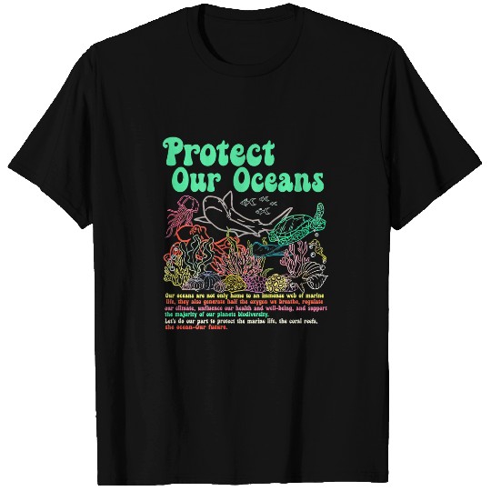 Shark Pet Respect The Locals Protect Our Oceans Shark Surfing Back T-Shirts