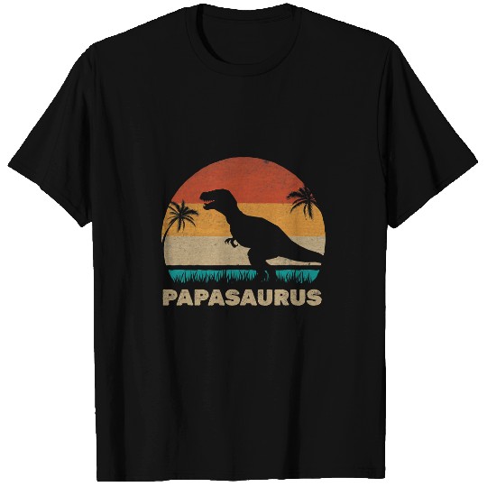 Dinosaur Pet Mens PapaSaurus TRex Daddy Dinosaur Matching Family Papa Saurus T-Shirts