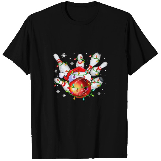 Sport Bowling Santa Bowling Ball Equipment Christmas Fan Player Team T-Shirts