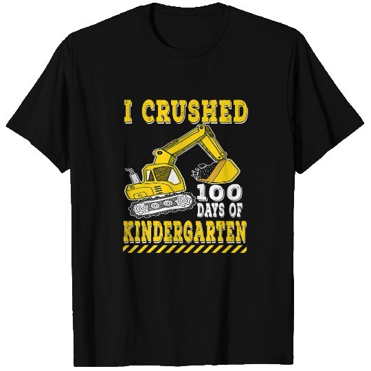 Excavator Fun 100 days of kindergarten excavator For Boys Kids T-Shirts