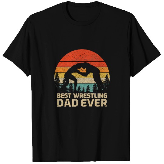 Sport Wrestling Mens Retro vintages bests Wrestling Dad Ever Fathers Day T-Shirts