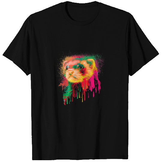 Ferret Pet Water Art Weasel Animal Furry Ferret T-Shirts