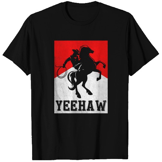 Horse Pet Retro Cowboy Yeehaw Western Country Cowboy Horse T-Shirts