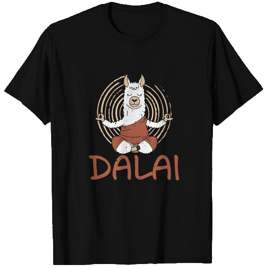 Llama Pet Dalai Lama Llama Does Yoga Meditation With Buddhism Alpaca T-Shirts
