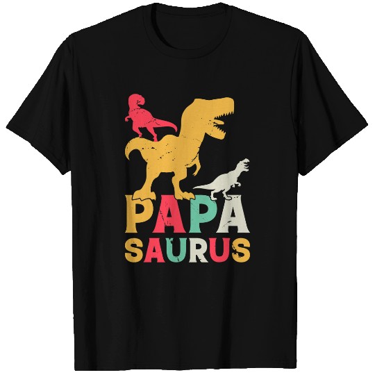Dinosaur Pet Mens Papasaurus Papa Dinosaur Papa Saurus Papa Dino T-Shirts