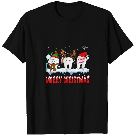 2Wob Merry xmass Christmas Dental Squad Santa dentists Noel T-Shirts