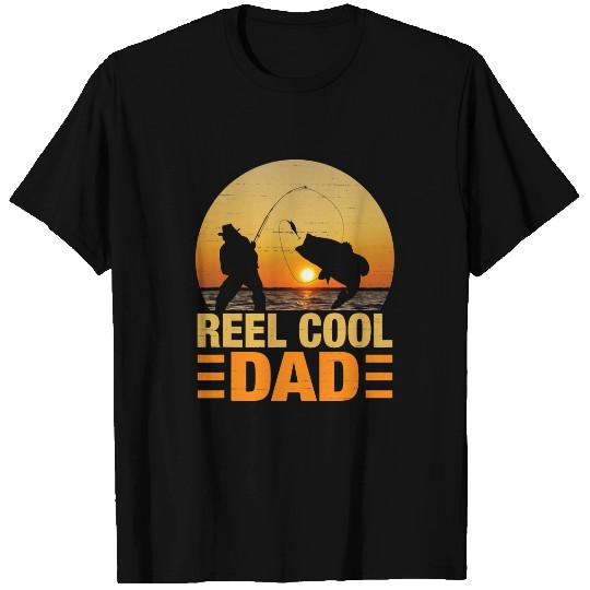 Fishing Fun Funny Fisherman Reel Cool Dad Fishing lover Mens Fathers Day T-Shirts