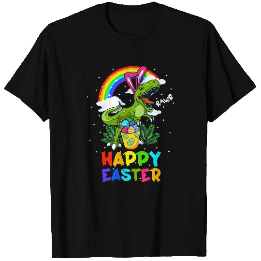 Dinosaur Pet Rabbits happy eastrawr easter trex rabbit dino kids boy girl T-Shirts