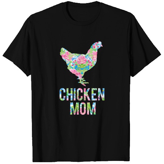 Chicken Pet Mom Colorful Floral Chickens Hen T-Shirts