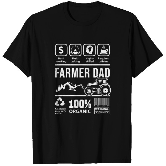 Tractor Fun driving Farming Funny Multi Tasking DAD graphic theme T-Shirts