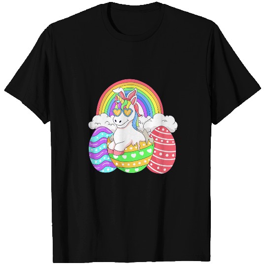 Unicorn Pet Easter Eggs Unicorn Bunny Happy Easter Women Girls T-Shirts