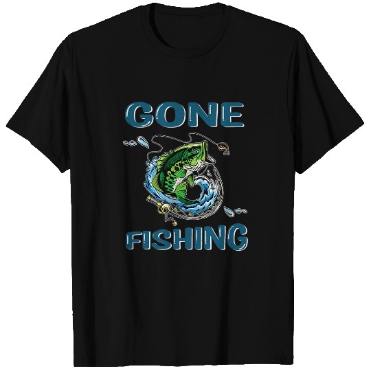 Fishing Fun Funny Gone Fishing Bass Fish Kid Boy Men Women Toddler 7 T-Shirts