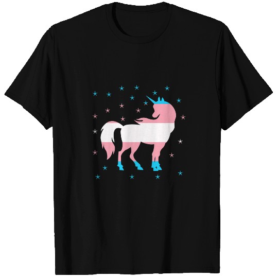 Unicorn Pet Transgender Pride Flag Unicorn Transgender T-Shirts