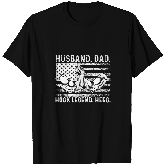 Sport Wrestling Mens Husband Dad Hook Legend Hero Wrestle Wrestler Arm Wrestling T-Shirts