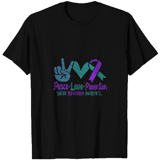 suicides Prevention 988 Ribbon Peace Love suicides Prevention Awareness Ribbon You Matter T-Shirts