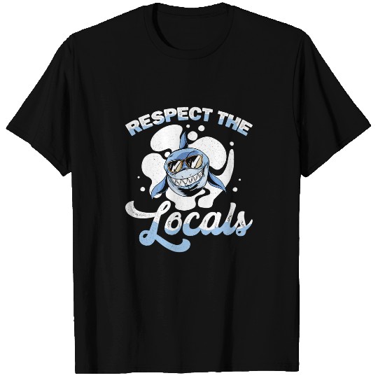 Shark Pet Respect the locals shark Design for a Shark Lover 3 T-Shirts