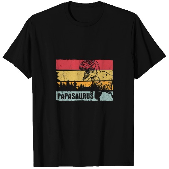 Dinosaur Pet Mens Papasaurus rexs Dinosaur Papa Saurus Fathers Day T-Shirts