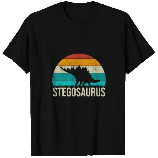 Dinosaur Pet Stegosaurus vintages Retro Sunset Dinosaur Lovers Dino T-Shirts