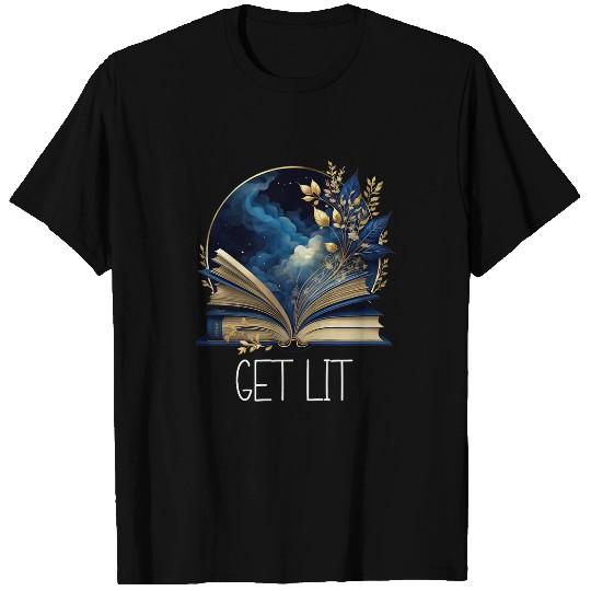 Book Fun Lets Get Lit Book Get Lost in a Book SignFloral Book T-Shirts