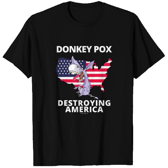 Donkey Pet Pox Destroying America AntiBiden Conservative 1 T-Shirts