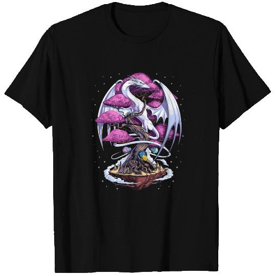 Dragon Pet Japanese Dragon Cherry Blossom Japan Mythology T-Shirts